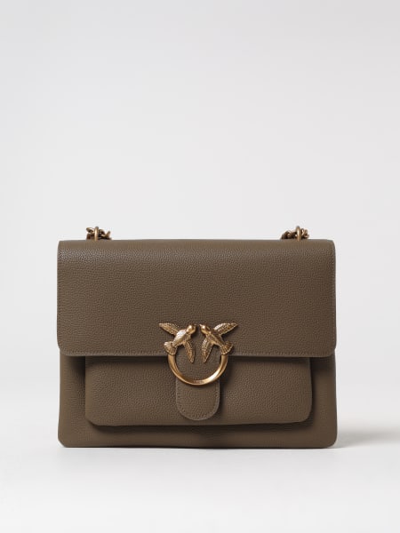 Pinko: Borsa a tracolla Love Soft Big Pinko in pelle a grana