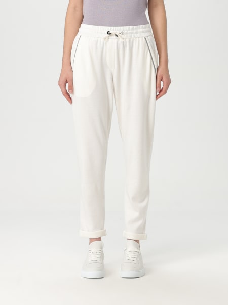パンツ BRUNELLO CUCINELLI Women Straight Pants MD828SB899 C8329 WHI BRUNELLO CUCINELLI: Pants woman - Natural | Brunello