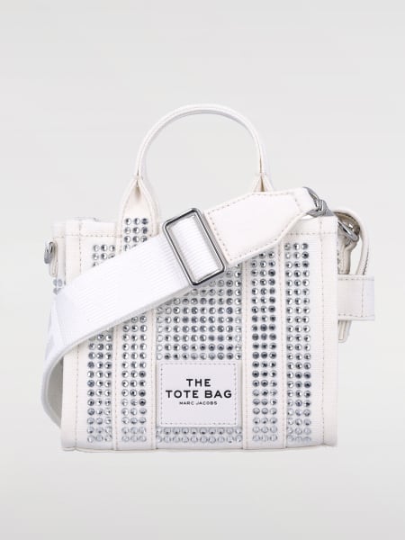 Borsa The Tote Bag Crystal Marc Jacobs in canvas con strass all over