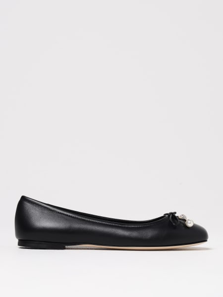 Jimmy Choo: Ballerina Elme Jimmy Choo in nappa con fiocco