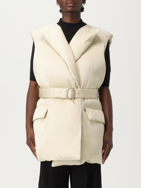 アウターその他 JIL SANDER Woman Waistcoat White J01AF0108J65306 280 JIL SANDER: Waistcoat woman - White | Jil Sander waistcoat
