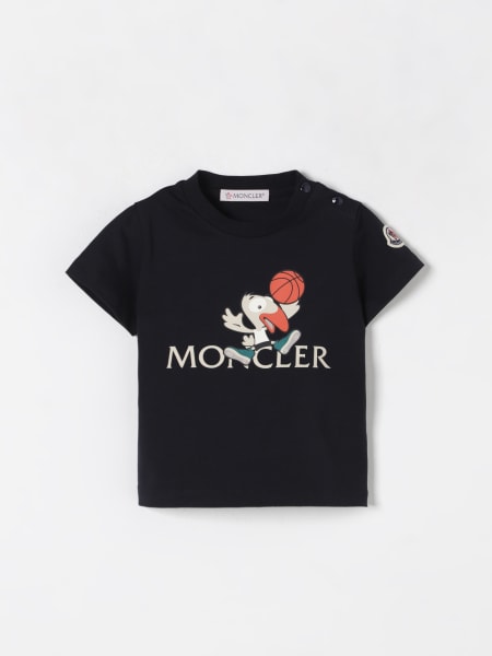 Moncler: T-shirt in cotone con stampa grafica Moncler
