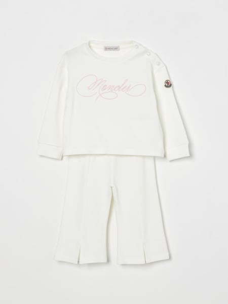Moncler: Coordinato 2 pezzi in cotone con logo Moncler