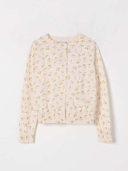 Bonpoint: Bonpoint crewneck cardigan with all-over cherries