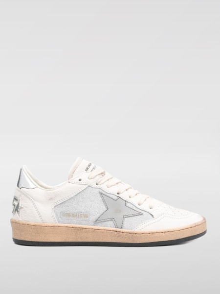 Sneakers Ball Star Golden Goose in nappa a grana e glitter used >