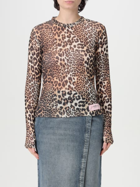 Ganni: Top animalier Ganni in poliestere riciclato