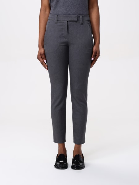 パンツ BRUNELLO CUCINELLI Women Straight Pants MA126P7258 C8599 Gre BRUNELLO CUCINELLI: Pants woman - Grey | Brunello Cucinelli