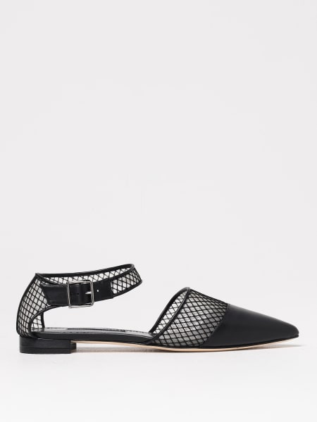 Manolo Blahnik: Ballerina Jatelah Manolo Blahnik in pelle e nylon a rete