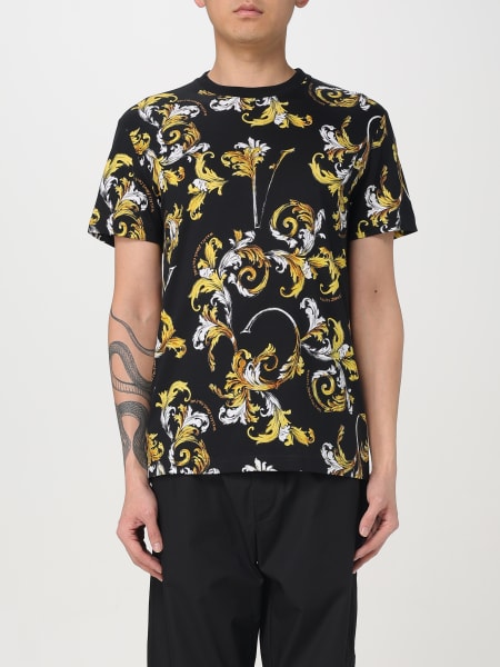Tシャツ・カットソー VERSACE JEANS SS25 (78GAHE05 CJ00E283) Versace Jeans Couture - Tee Shirt Logo Patent 78GAHE05-CJ00E