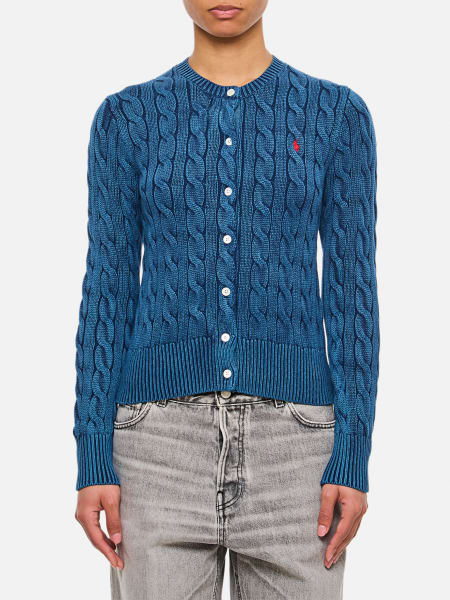 Cardigan a girocollo Polo Ralph Lauren in cotone tricot>