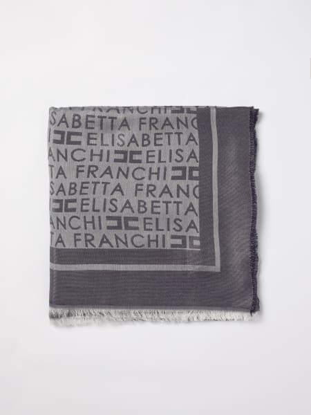 スカーフ ELISABETTA FRANCHI Woman Scarf Blue SC04F DC8 ELISABETTA FRANCHI: Scarf woman - Blue | Elisabetta Franchi