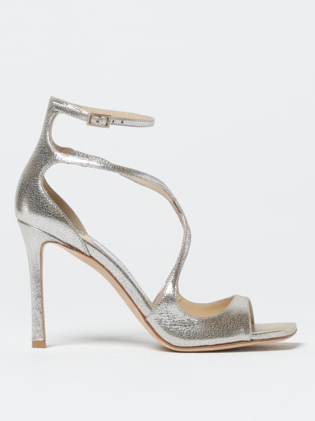 Jimmy Choo: Sandalo Azia Jimmy Choo in pelle laminata cracklè