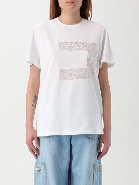 Tシャツ・カットソー ELISABETTA FRANCHI T-SHIRT WITH GRAPHIC PRINT Elisabetta Franchi T-shirt for Women SS25 | GIGLIO.COM