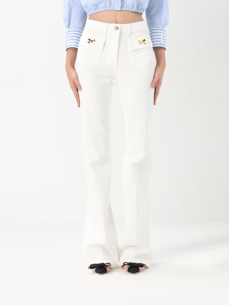 Jeans Elisabetta Franchi in denim con bottoni