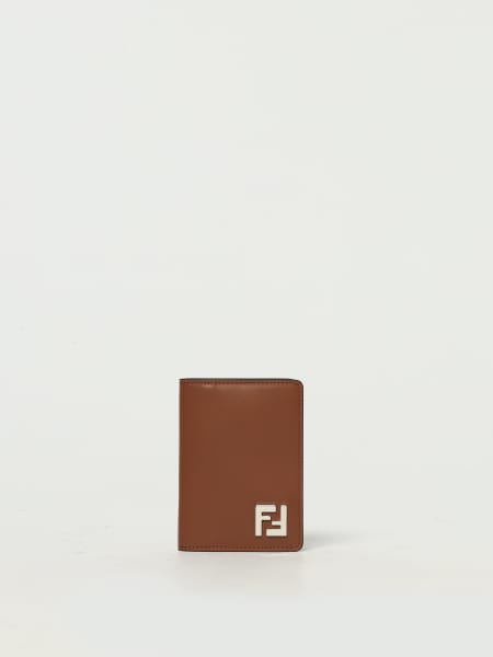 Fendi: Portacarte di credito Squared FF Fendi in pelle