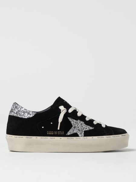 Sneakers Hi Star Golden Goose in camoscio e glitter used>