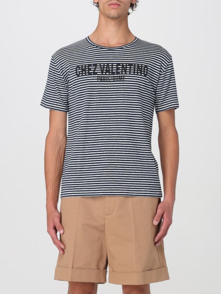 Tシャツ・カットソー VALENTINO SS25 Powder blue oxford shirt (6V0ABS80ATH CZV) Valentino T-shirt for Men SS25 | GIGLIO.COM