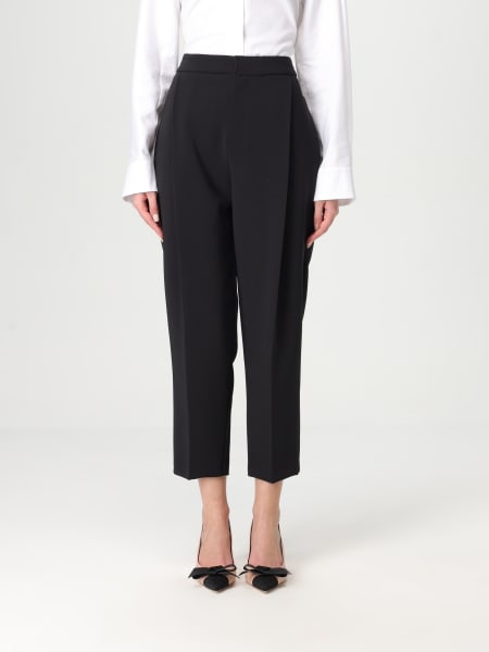パンツ ELISABETTA FRANCHI Woman Pants Black PA073 110 Elisabetta Franchi chain-belt Flared Trousers | Black | FARFETCH