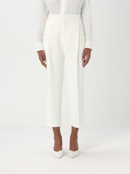 パンツ ELISABETTA FRANCHI Woman Pants Ivory PA080 360 ELISABETTA FRANCHI: Pants woman - Ivory | Elisabetta Franchi