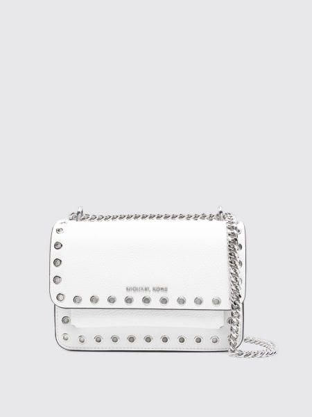 Michael Kors: Borsa a spalla in pelle di vitello con occhielli metallici Michael Kors