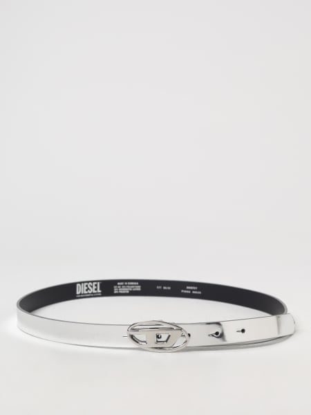 ベルト DIESEL Woman Belt Silver X09727P1660 H0535 DIESEL: Belt woman - Silver | Diesel belt X09727P1660 online