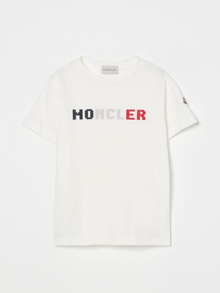 Moncler: T-shirt in cotone con logo Moncler