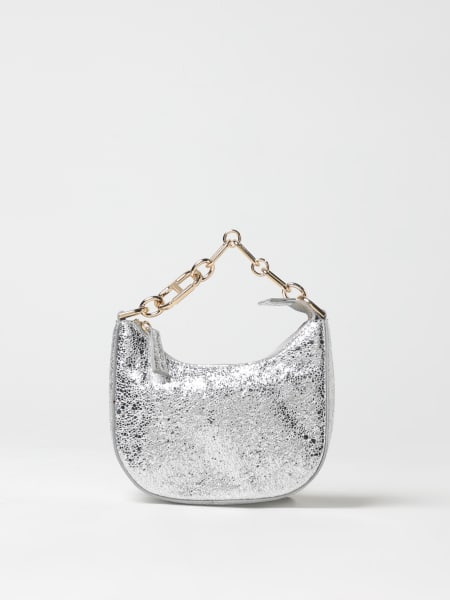 Twinset: Borsa Mini Croissant Twinset in pelle sintetica cracklè