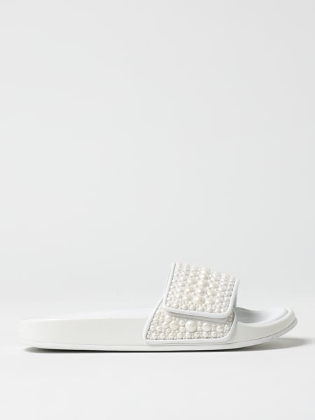シューズ・サンダルその他 JIMMY CHOO Woman Flat sandals White FITZFZWYX WHITE JIMMY CHOO: Flat sandals woman - White | Jimmy Choo flat