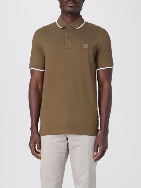 Boss: Polo in cotone con mini logo Boss