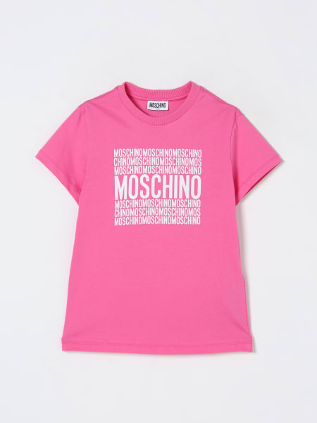 Moschino: T-shirt in cotone con stampa logo Moschino