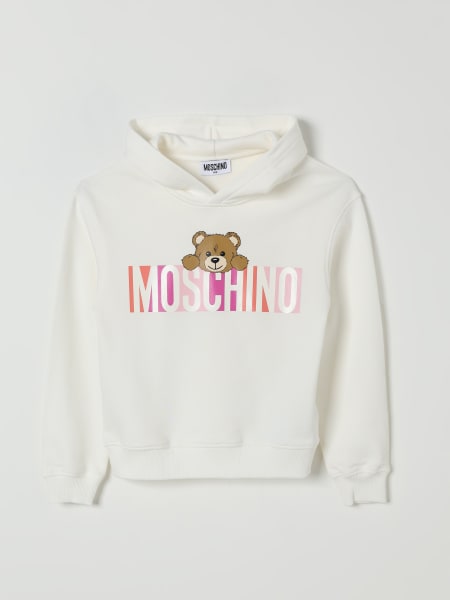 Felpa con cappuccio con logo Moschino