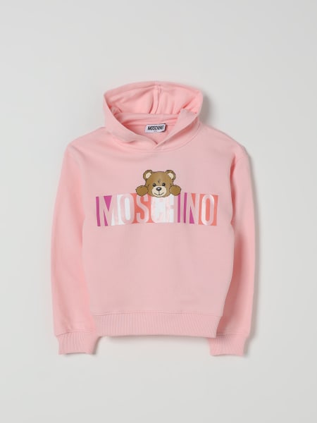 Felpa con cappuccio con logo Moschino