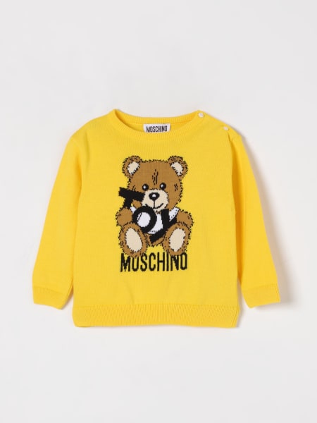 Moschino: Maglia a girocollo Teddy Moschino in cotone