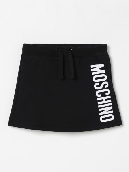 Moschino: Gonna jogging in cotone con maxi logo Moschino