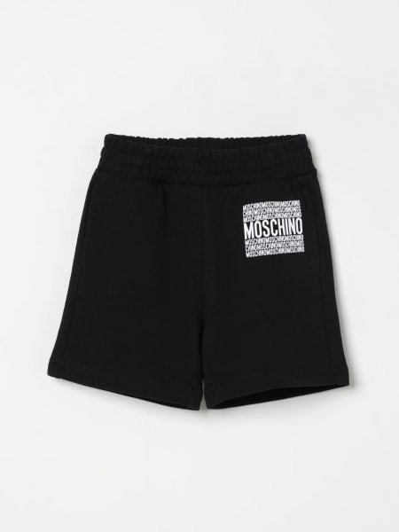 Moschino: Pantaloncino jogging in cotone con logo Moschino
