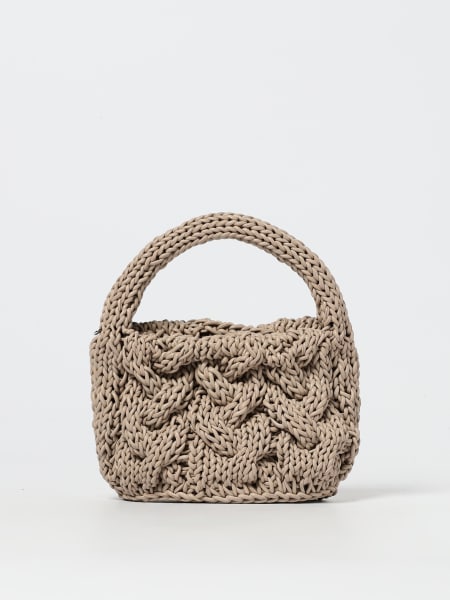 Jw Anderson: Borsa Cable Knit Small JW Anderson in pelle intrecciata