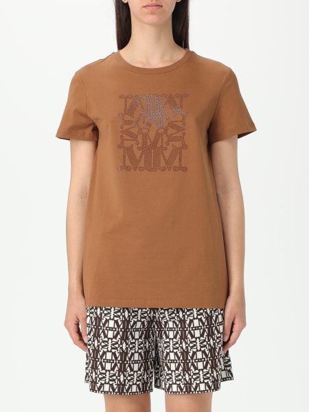 Tシャツ・カットソー MAX MARA Woman T-Shirt Leather 2511361021600 006 S Max Mara Tubo T-shirt | Grey | FARFETCH