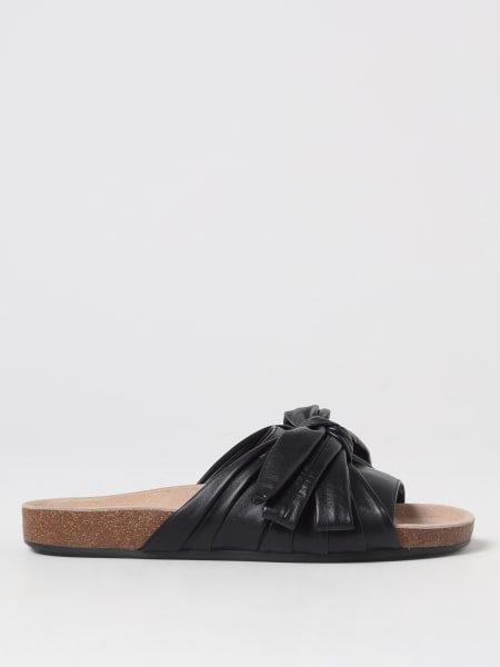 Sandalo JW Anderson in pelle drappeggiata con fiocco >