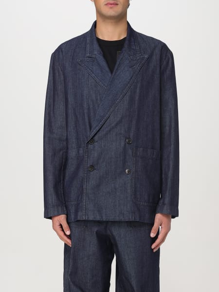 Dries Van Noten double-breasted cotton denim blazer