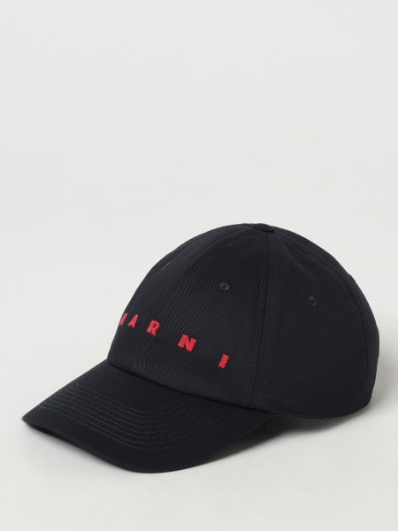 Cappello Marni in cotone con stampa logo >