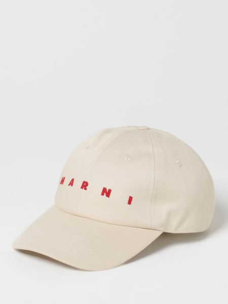 Cappello Marni in cotone con stampa logo >