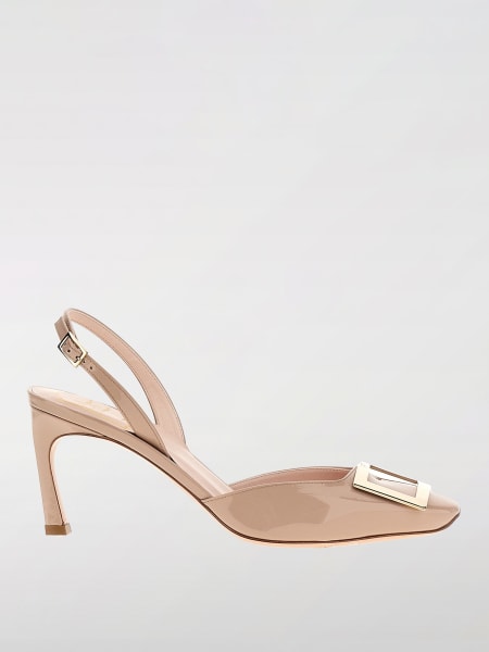 Roger Vivier: Slingback Trompette Roger Vivier in vernice con fibbia decorativa