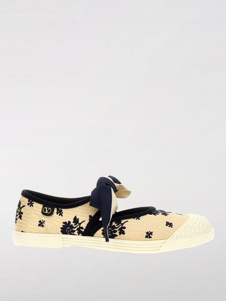 Valentino: Ballerina Bay by Bay Valentino Garavani in raso con stampa floreale