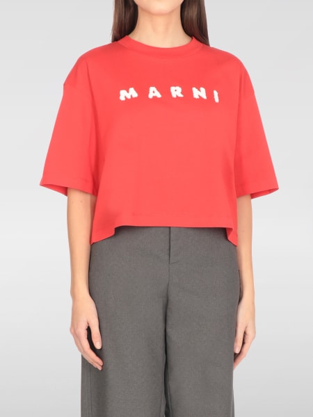 Marni: T-shirt Marni in cotone con logo
