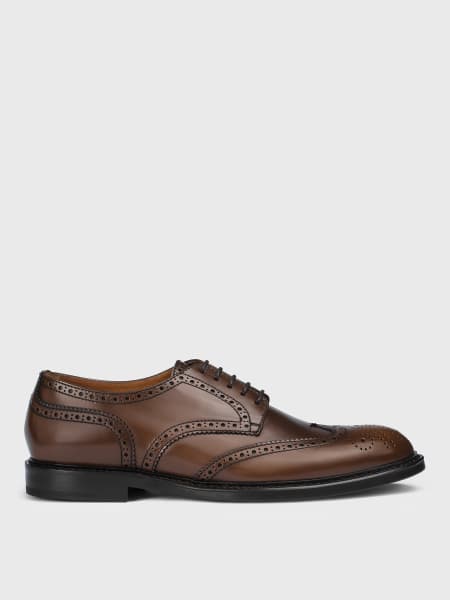 Doucal's: Derby Doucal's in pelle con motivo brogue