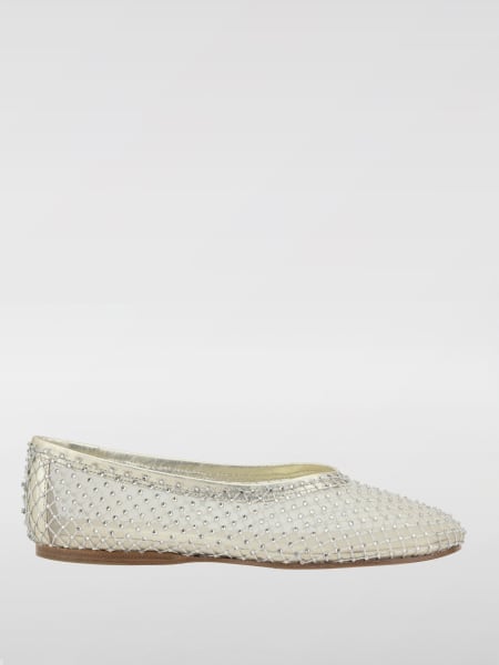 Forte Forte: Ballerina Forte Forte in nylon a rete con strass all over