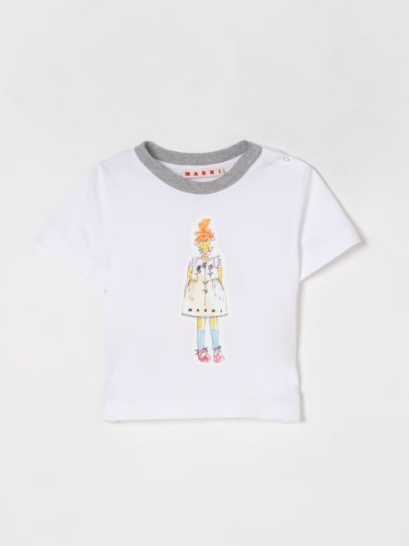 Marni: T-shirt in cotone con stampa grafica Marni