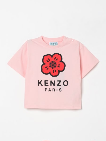 T-shirt in cotone con fiore Kenzo Kids