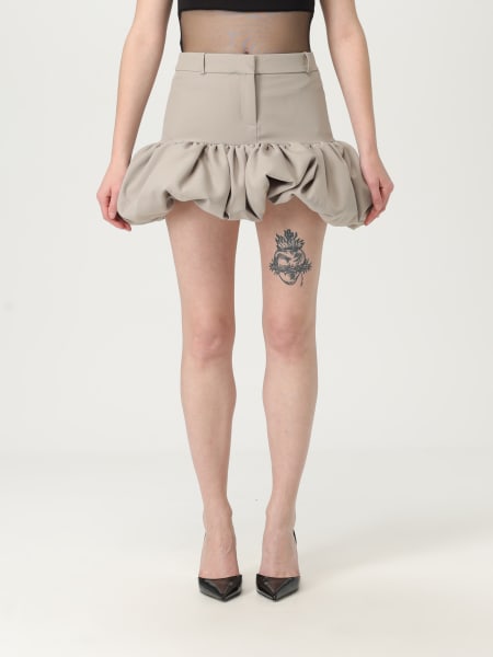 スカート COPERNI Woman Skirt Beige COPJ78F3004 BEIGE Gathered Hem Tailored Skirt – Coperni