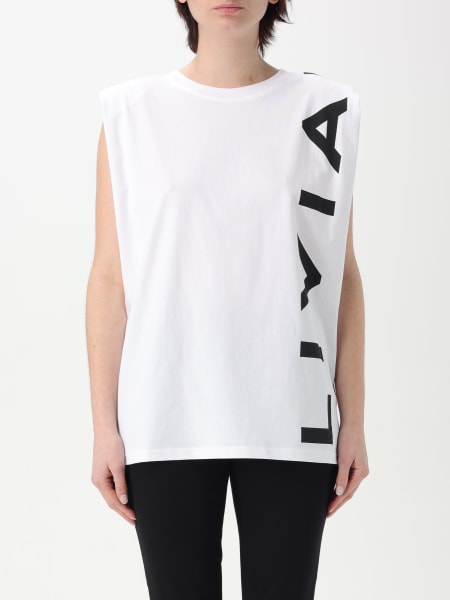 Tシャツ・カットソー LIVIANA CONTI Woman T-Shirt White F5SW64 A01-0 Liviana Conti Oversized cotton t-shirt - White - Women